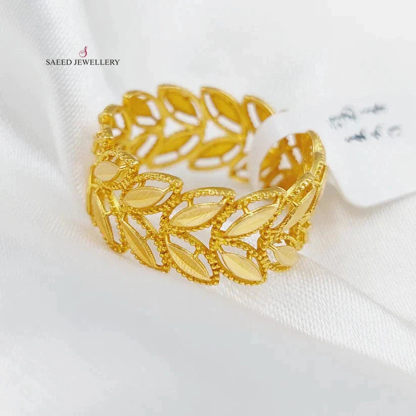 21K Gold Spike Wedding Ring by Saeed Jewelry - Image 1