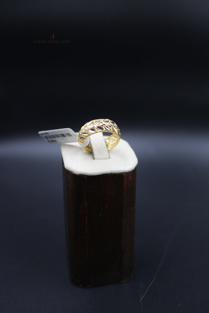 21K Gold Spike Wedding Ring by Saeed Jewelry - Image 2