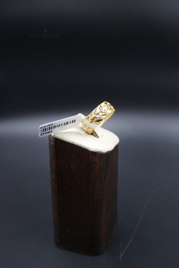 21K Gold Spike Wedding Ring by Saeed Jewelry - Image 9