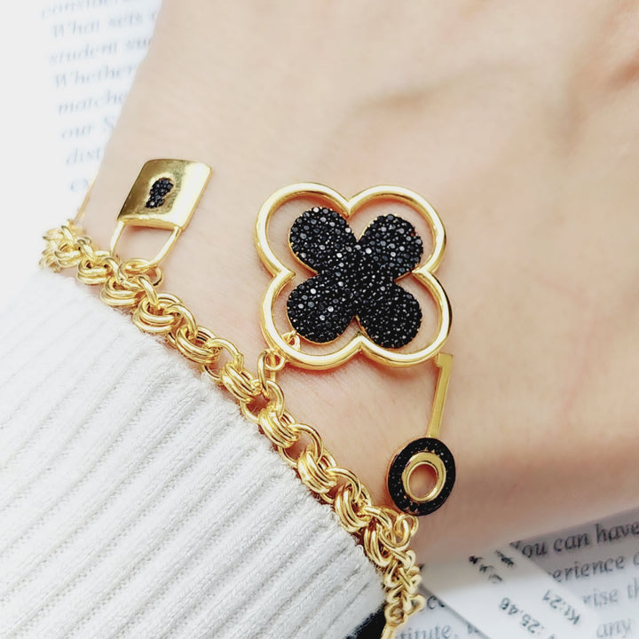 21K Gold 21K Clover Bracelet by Saeed Jewelry - Image 10