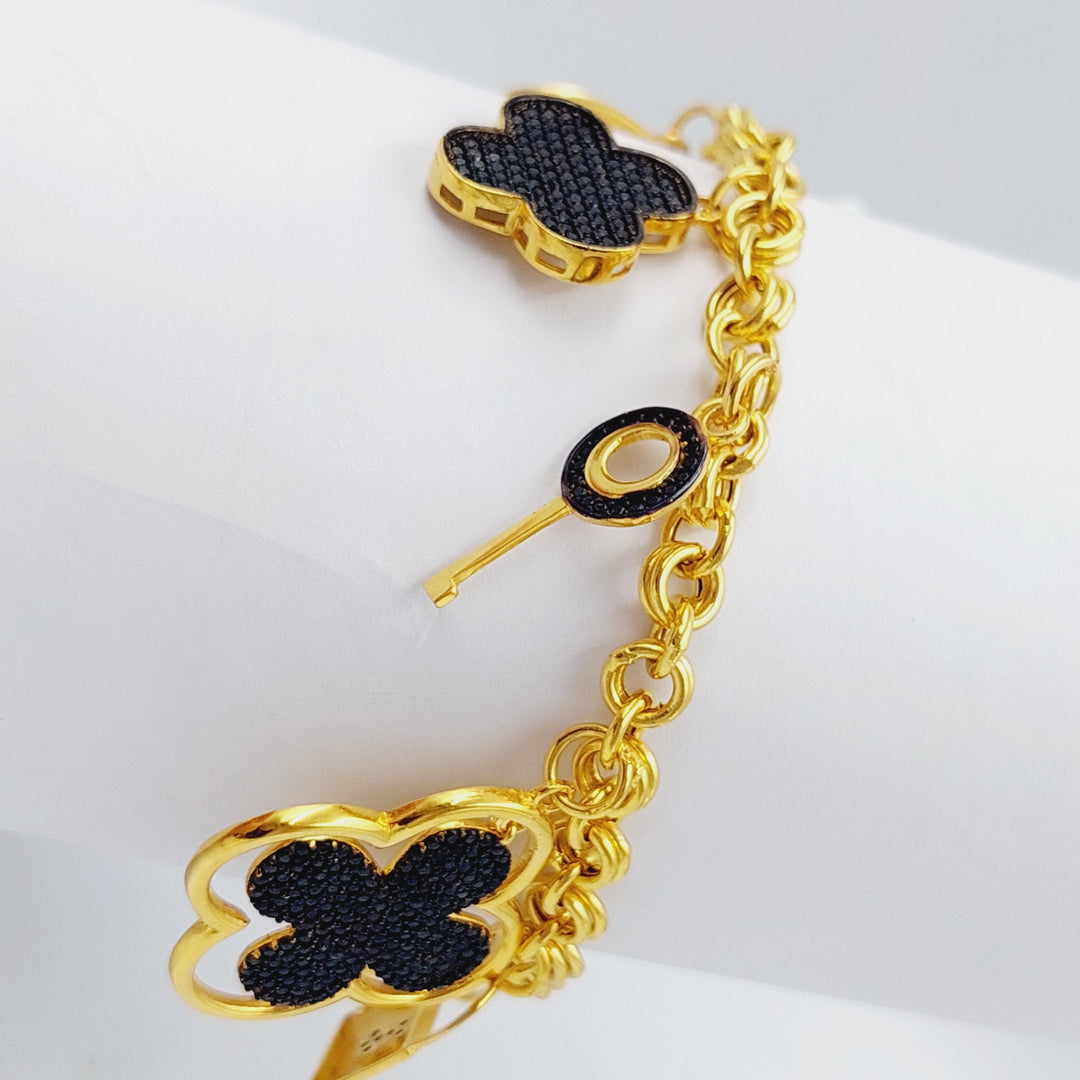 21K Gold 21K Clover Bracelet by Saeed Jewelry - Image 3