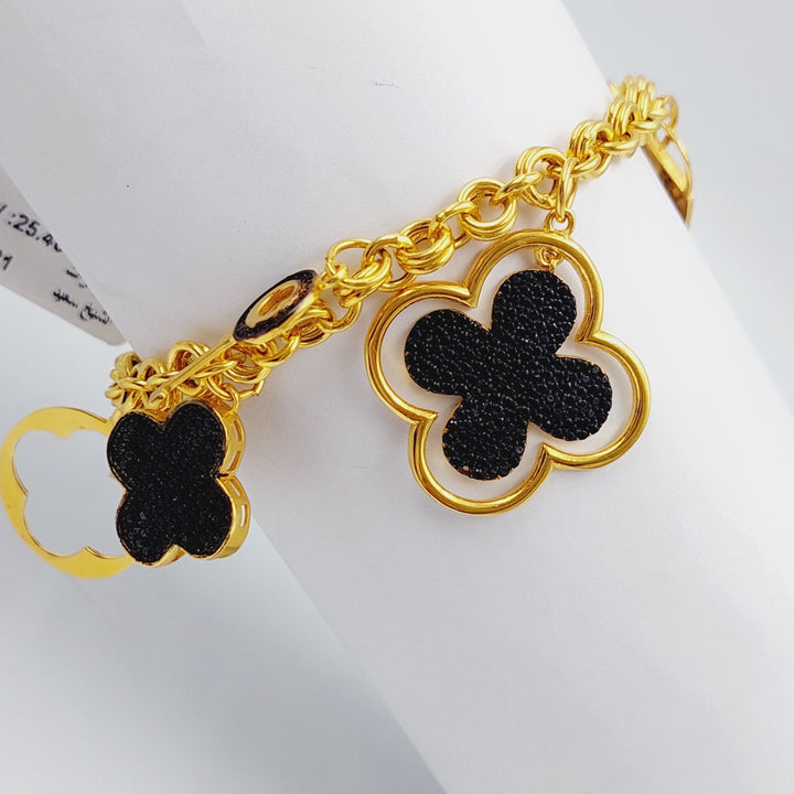 21K Gold 21K Clover Bracelet by Saeed Jewelry - Image 5