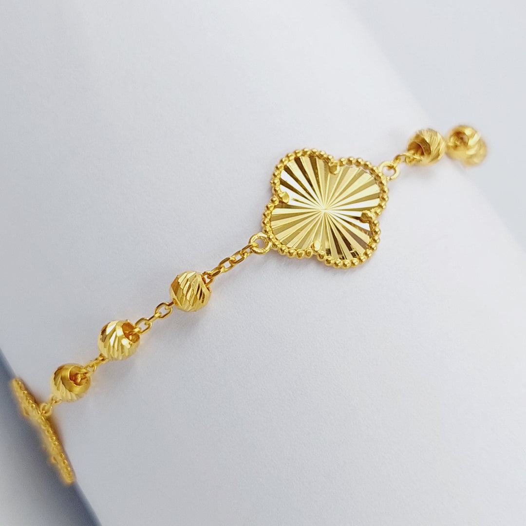 21K Gold 21K Clover Bracelet by Saeed Jewelry - Image 3