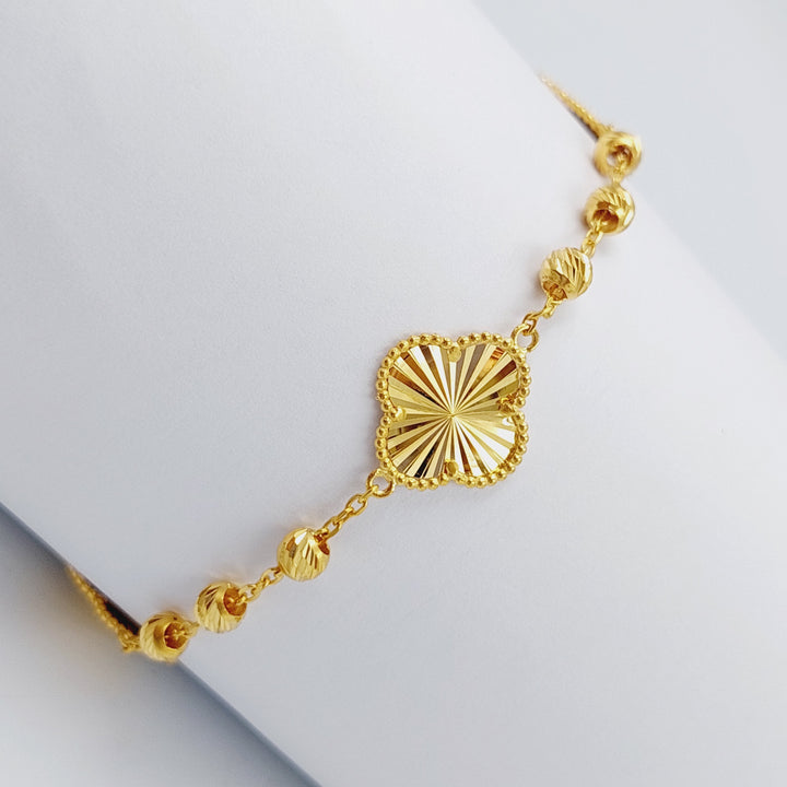 21K Gold 21K Clover Bracelet by Saeed Jewelry - Image 1