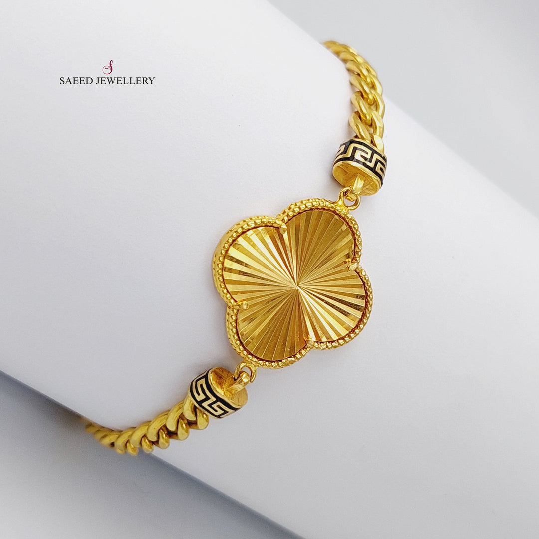 21K Gold 21K Clover Bracelet by Saeed Jewelry - Image 4