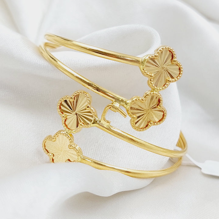 21K Gold 21K Clover Bracelet by Saeed Jewelry - Image 3