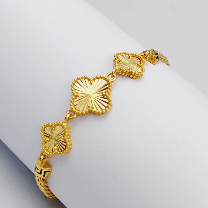 21K Gold 21K Clover Bracelet by Saeed Jewelry - Image 1