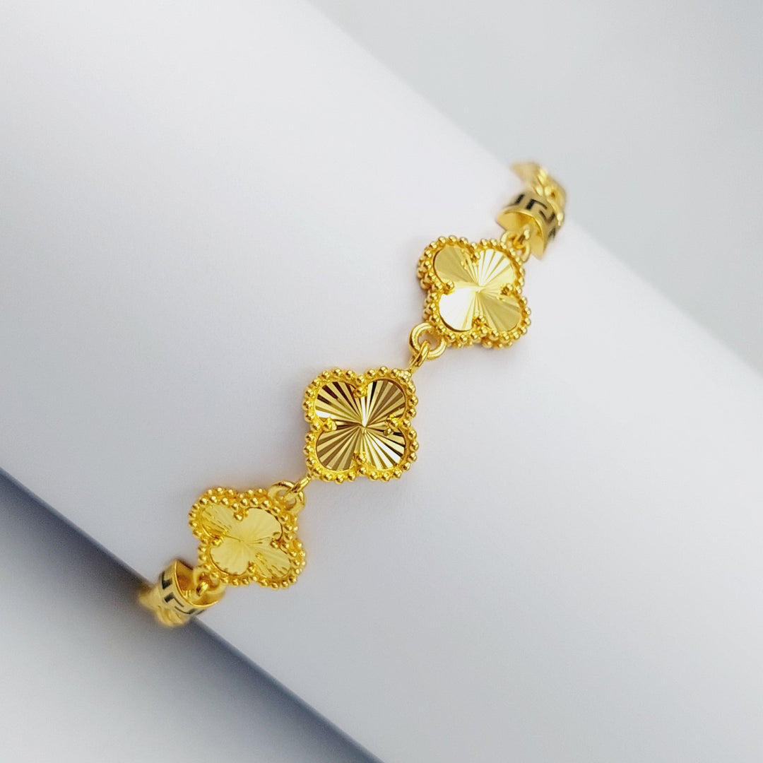 21K Gold 21K Clover Bracelet by Saeed Jewelry - Image 5