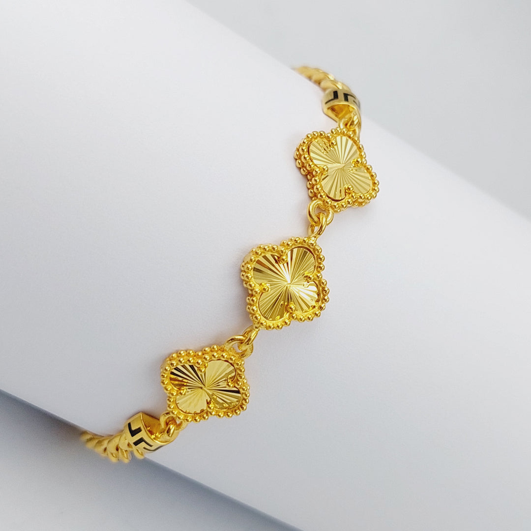 21K Gold 21K Clover Bracelet by Saeed Jewelry - Image 1