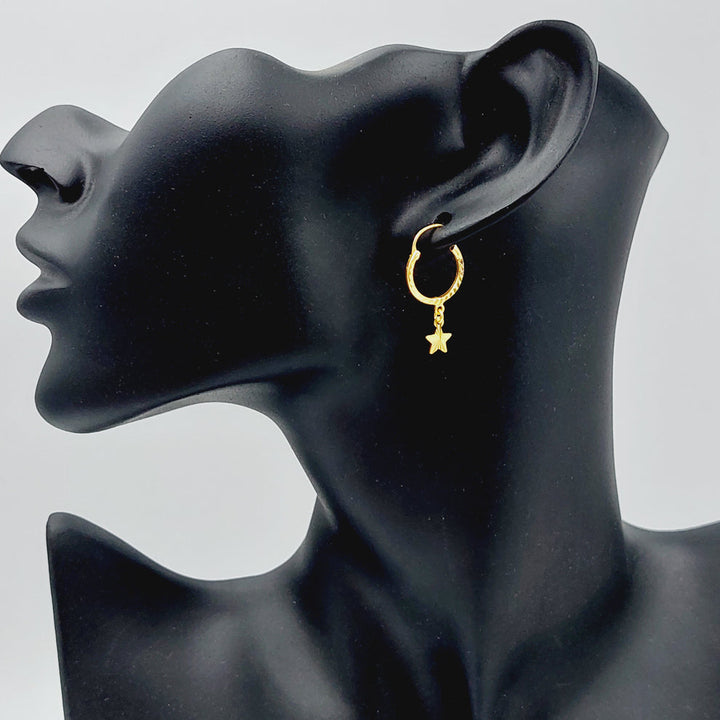 21K Gold Star Earrings by Saeed Jewelry - Image 5