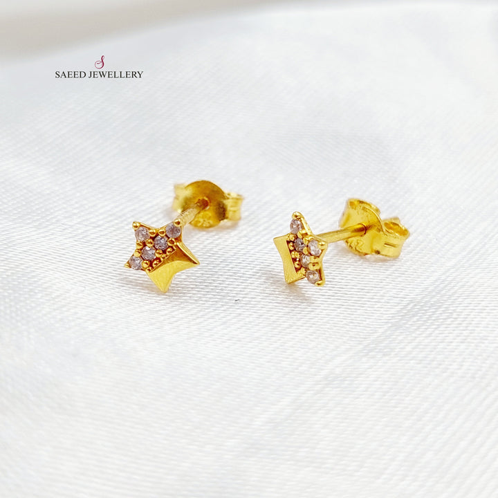 21K Gold Star Earrings by Saeed Jewelry - Image 1