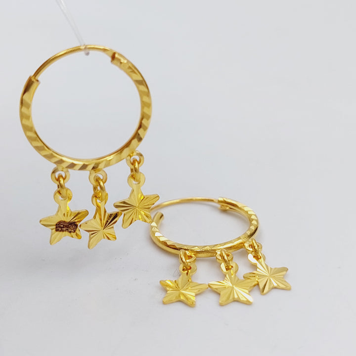 21K Gold Star Earrings by Saeed Jewelry - Image 11