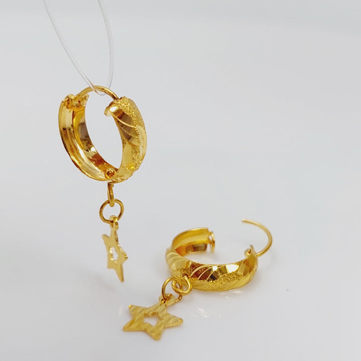 21K Gold Star Earrings by Saeed Jewelry - Image 1