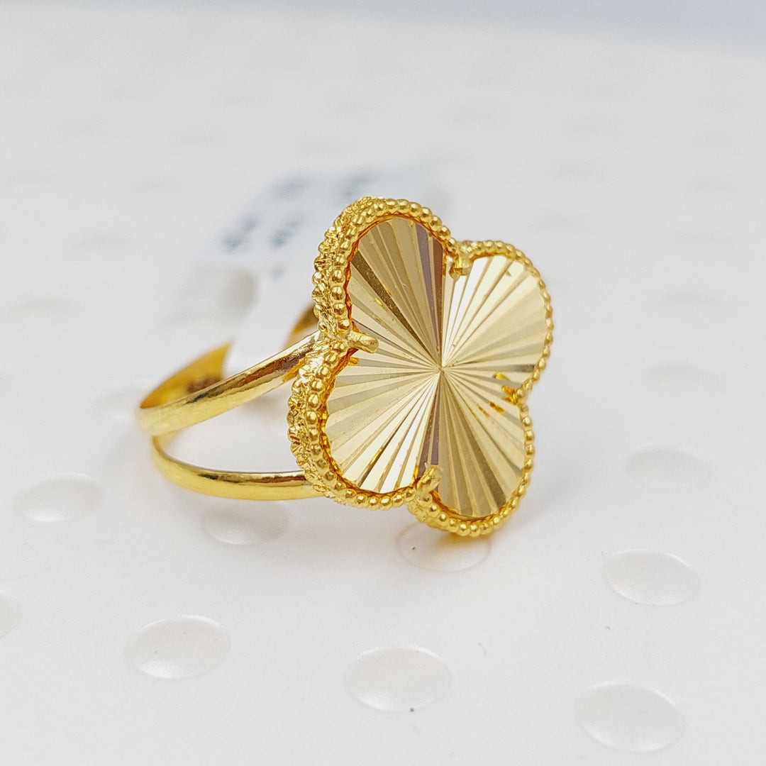 21K Gold 21K Clover Ring by Saeed Jewelry - Image 3