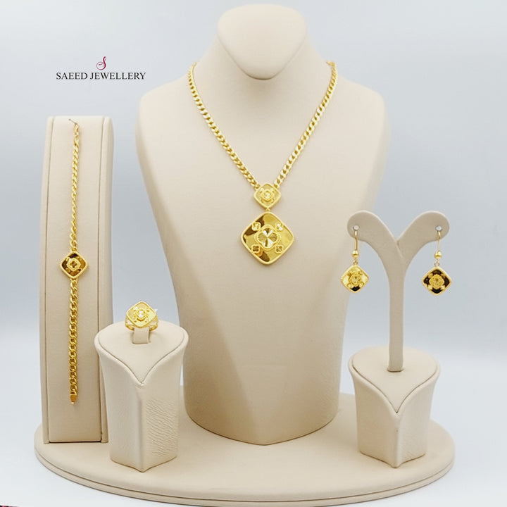 21K Gold 21K Clover set by Saeed Jewelry - Image 1