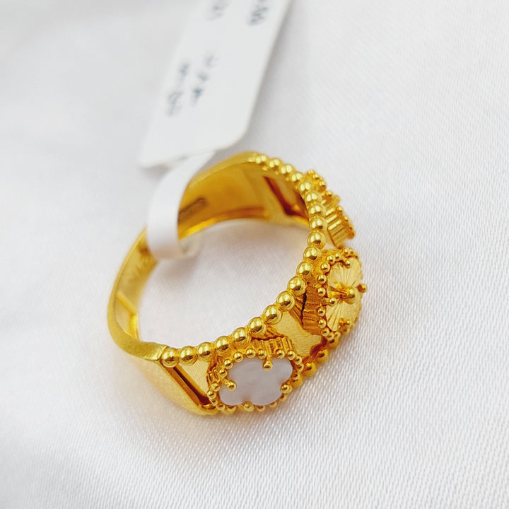 21K Gold 21K Cloverr Ring by Saeed Jewelry - Image 9