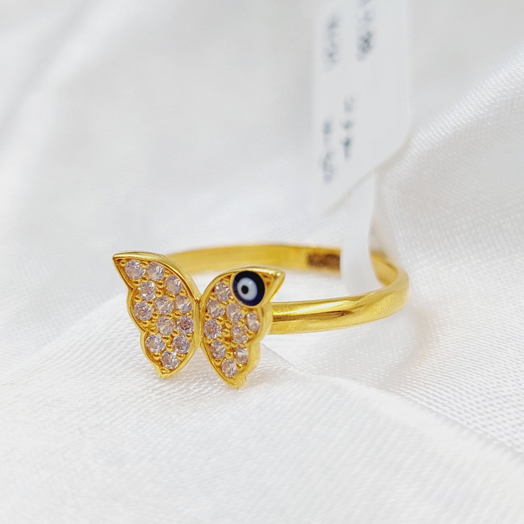 21K Gold Stone Butterfly Ring by Saeed Jewelry - Image 1