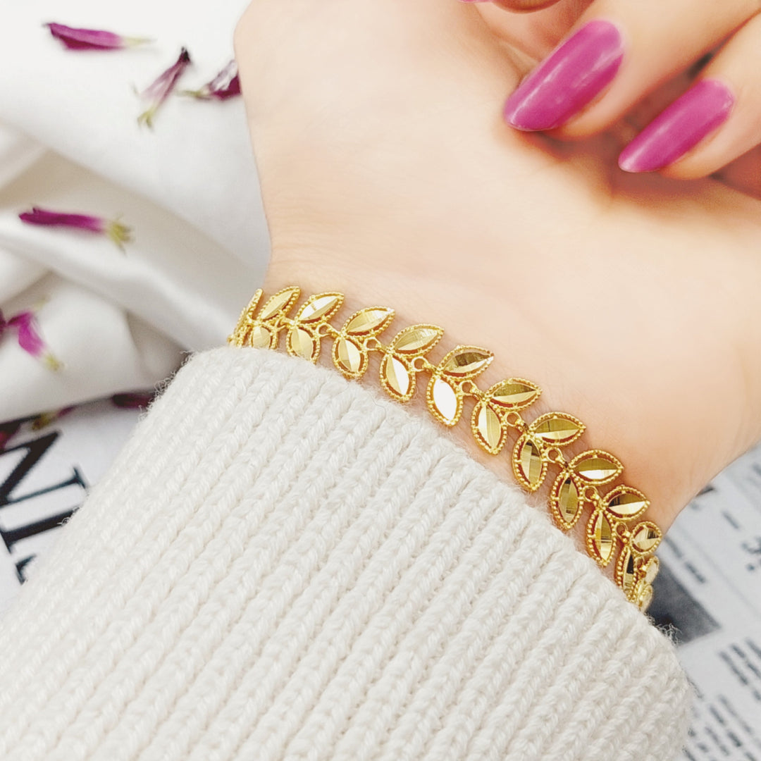 21K Gold Subula Bracelet by Saeed Jewelry - Image 2