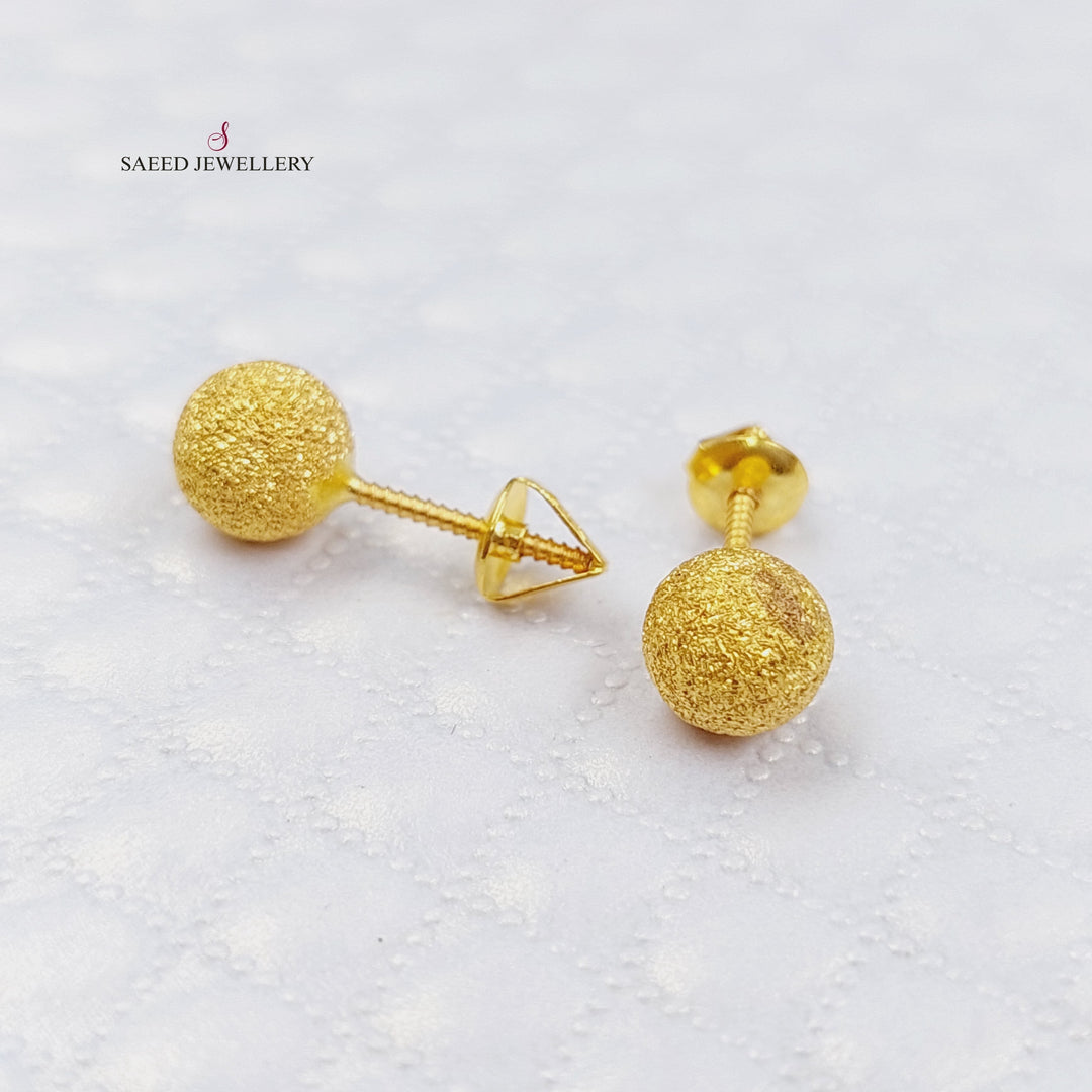 21K Gold Sugar Earrings by Saeed Jewelry - Image 1