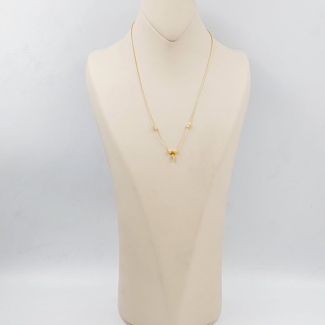 21K Gold Sugar Necklace by Saeed Jewelry - Image 3