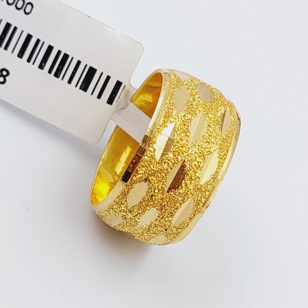 21K Gold Sugar Wedding Ring by Saeed Jewelry - Image 3