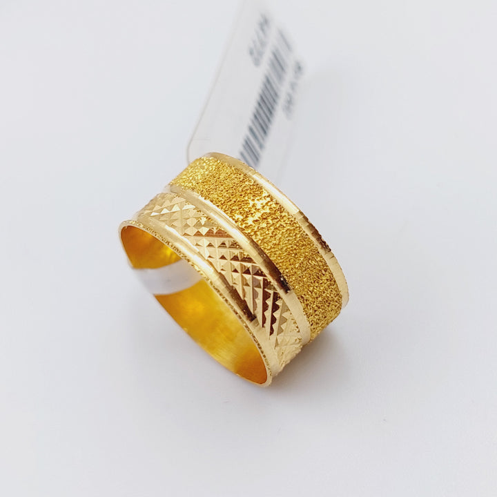 21K Gold Sugar Wedding Ring by Saeed Jewelry - Image 4