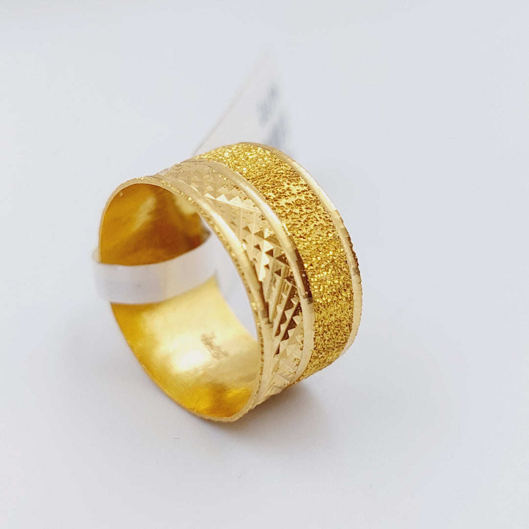 21K Gold Sugar Wedding Ring by Saeed Jewelry - Image 8