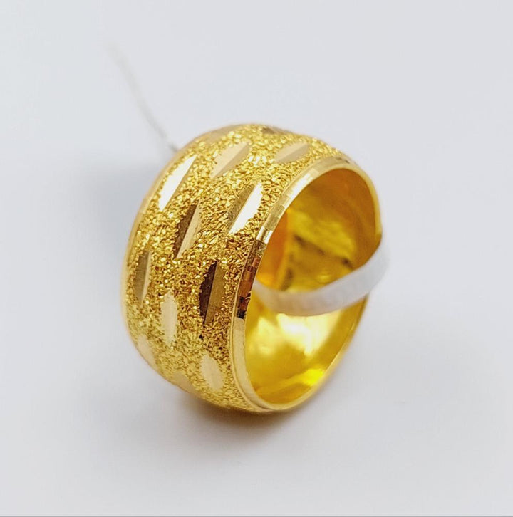 21K Gold Sugar Wedding Ring by Saeed Jewelry - Image 1