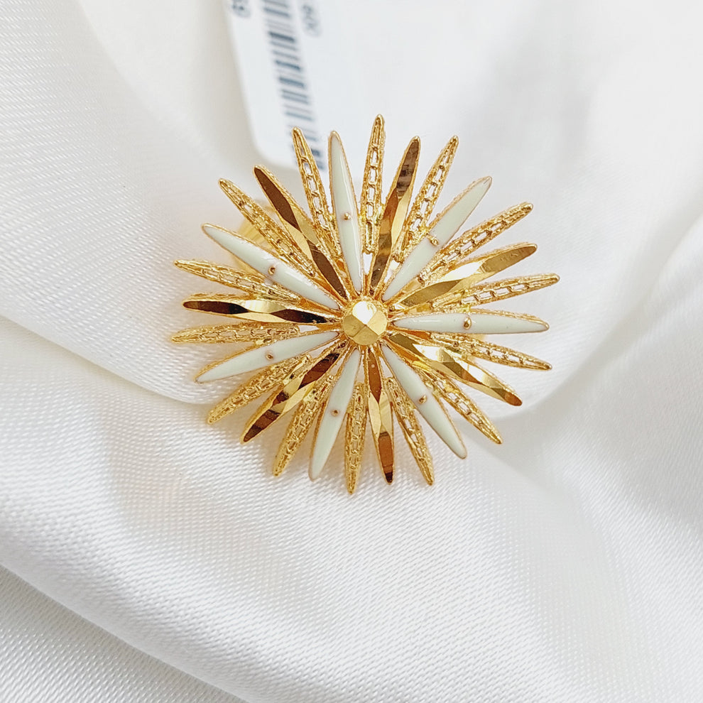 21K Gold Sun Ring by Saeed Jewelry - Image 5