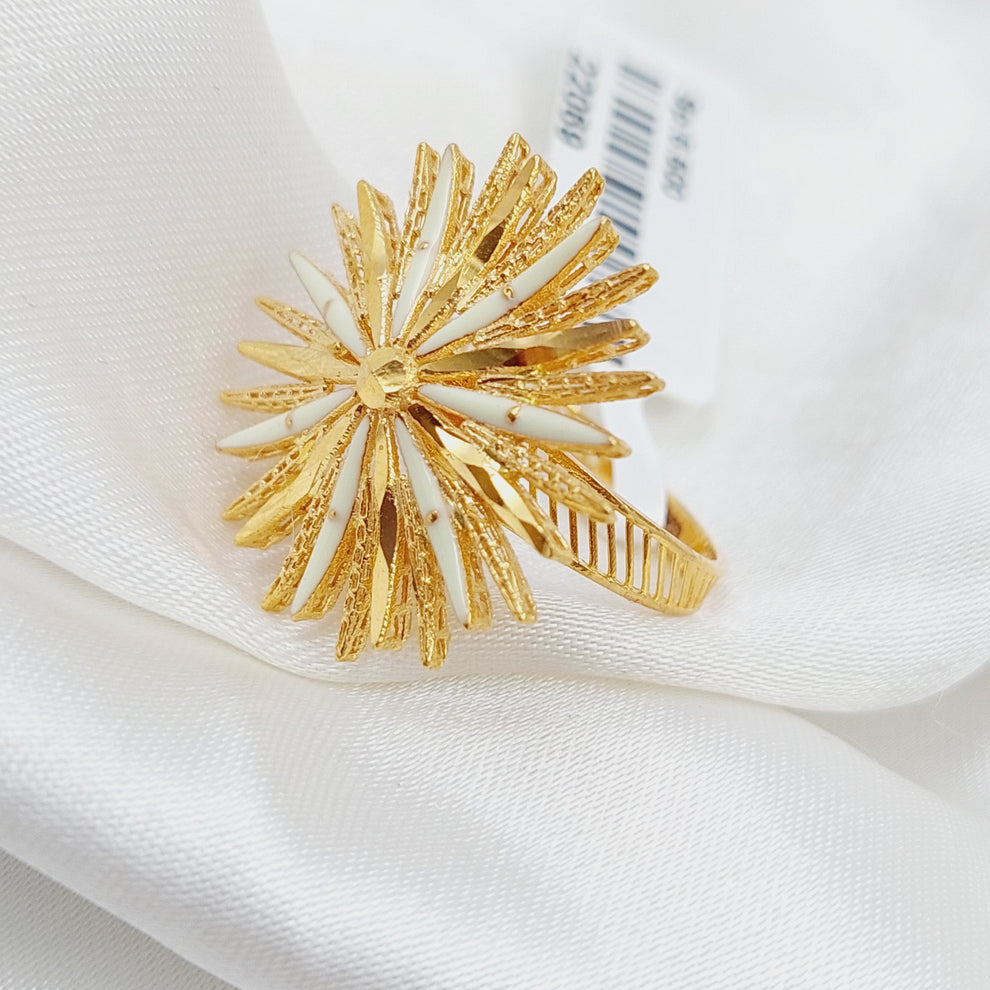 21K Gold Sun Ring by Saeed Jewelry - Image 4