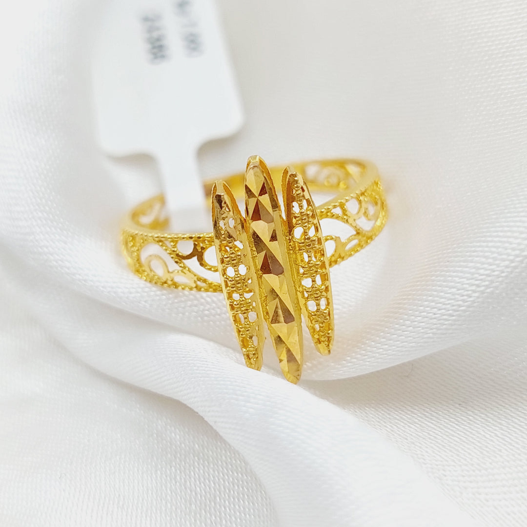 21K Gold Sun Ring by Saeed Jewelry - Image 5