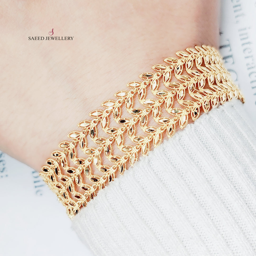 21K Gold Sunbula Bracelet by Saeed Jewelry - Image 3