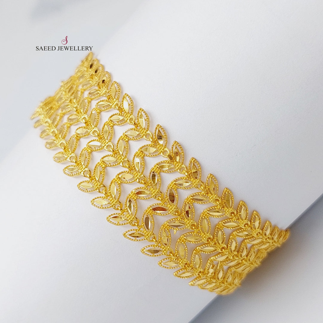 21K Gold Sunbula Bracelet by Saeed Jewelry - Image 5