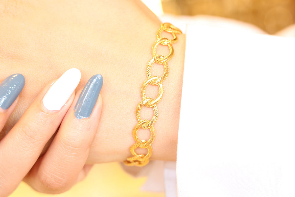 21K Gold Taft Bracelet by Saeed Jewelry - Image 2