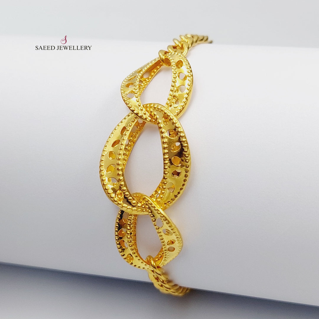 21K Gold Taft Bracelet by Saeed Jewelry - Image 1