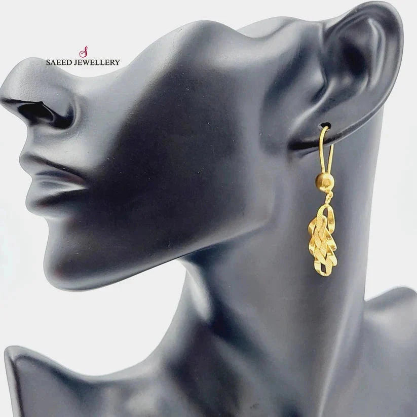 21K Gold Taft Earrings by Saeed Jewelry - Image 4