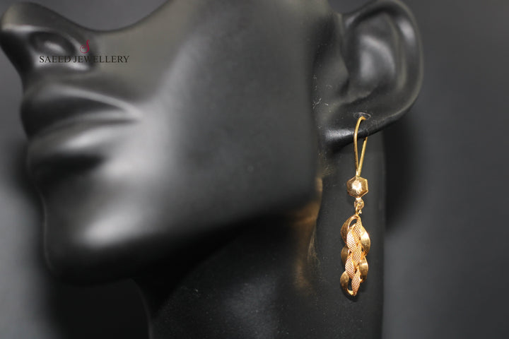 21K Gold Taft Earrings by Saeed Jewelry - Image 2