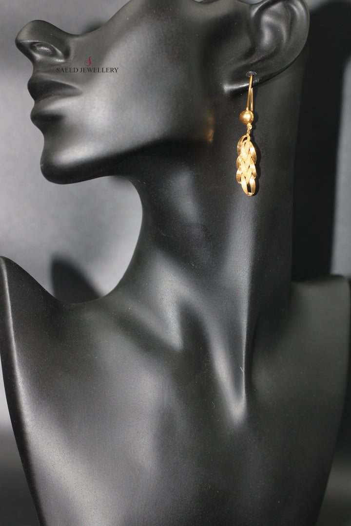 21K Gold Taft Earrings by Saeed Jewelry - Image 4