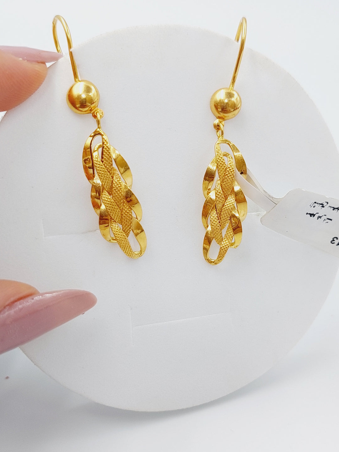 21K Gold Taft Earrings by Saeed Jewelry - Image 1