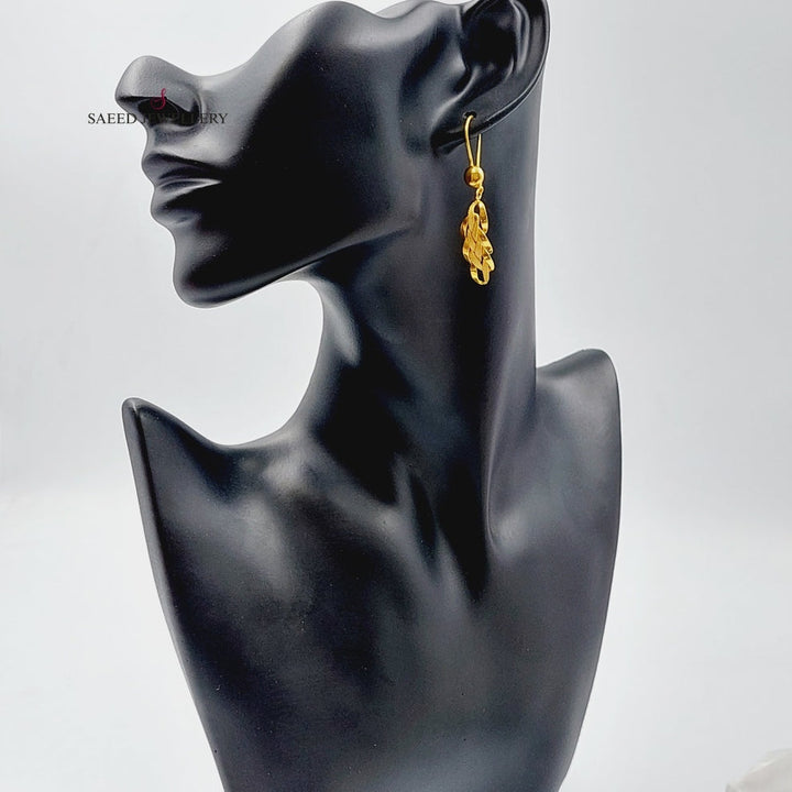 21K Gold Taft Earrings by Saeed Jewelry - Image 2