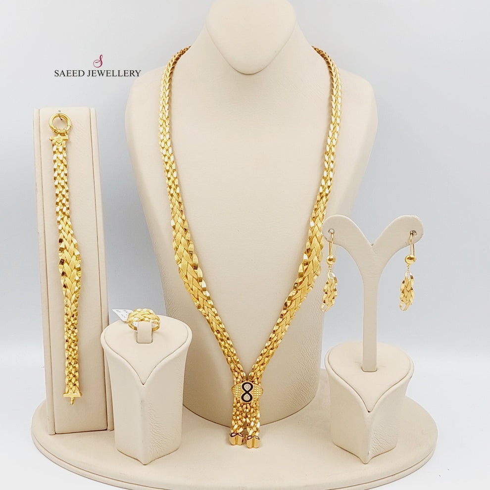 21K Gold Taft Infiniti Set by Saeed Jewelry - Image 2