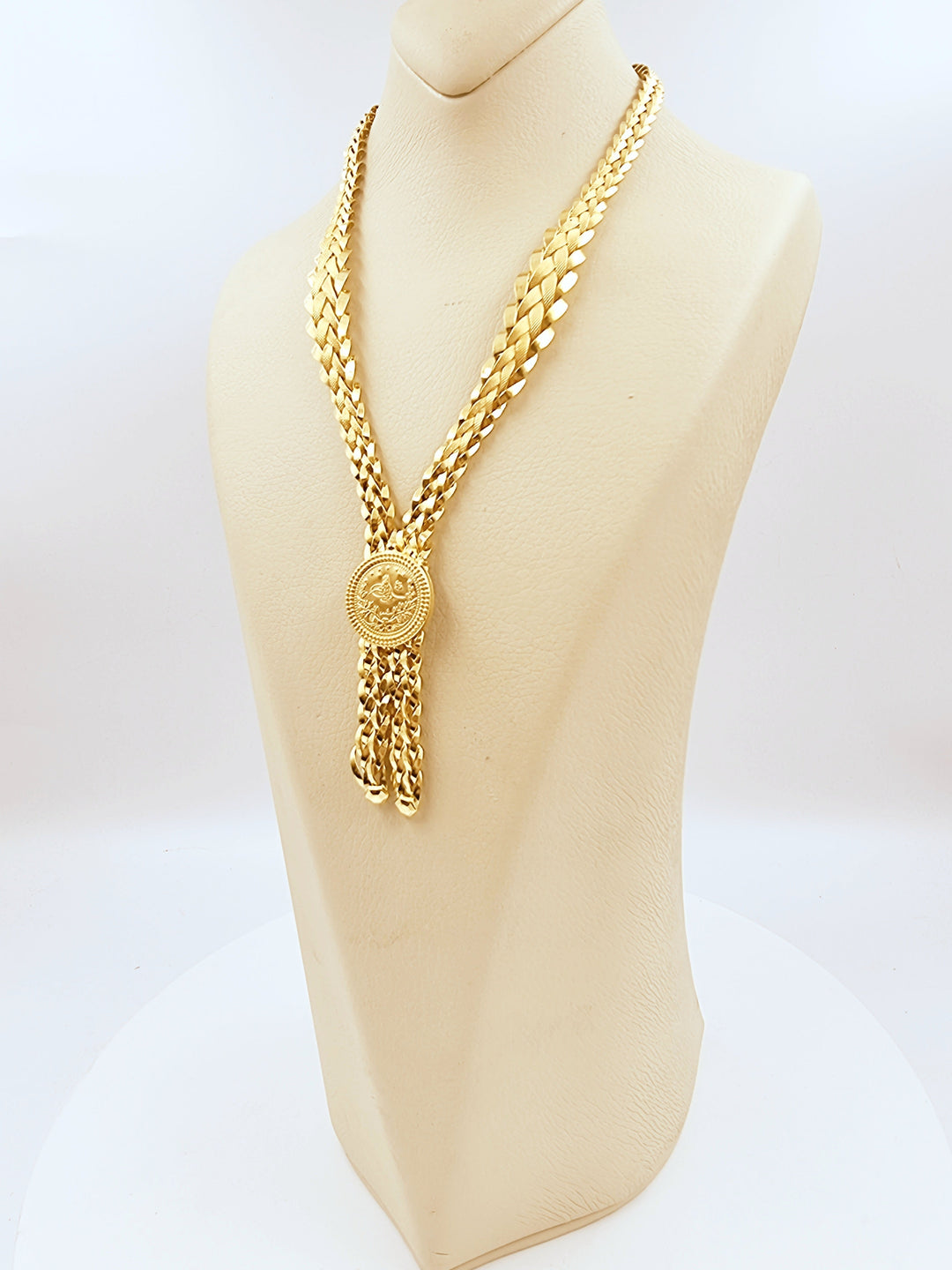 21K Gold Taft Rashadi Necklace by Saeed Jewelry - Image 3