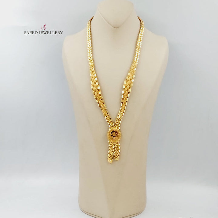 21K Gold Taft Rashadi Necklace by Saeed Jewelry - Image 4