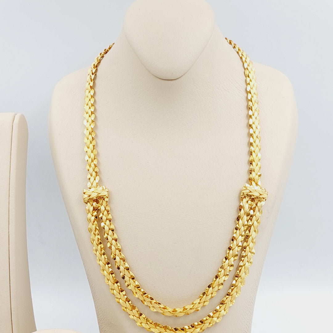 21K Gold Taft Three pieces set by Saeed Jewelry - Image 9