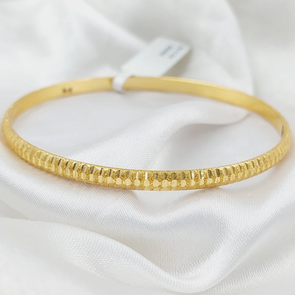 21K Thin Laser Bangle Made of 21K Yellow Gold by Saeed Jewelry-25538