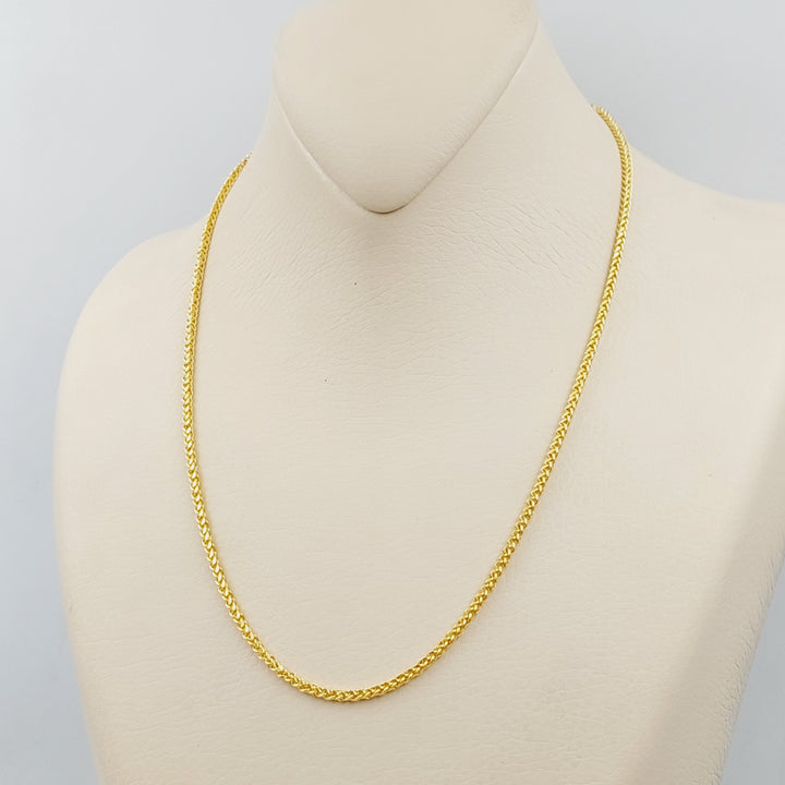 21K Gold Thin Franco Chain by Saeed Jewelry - Image 1