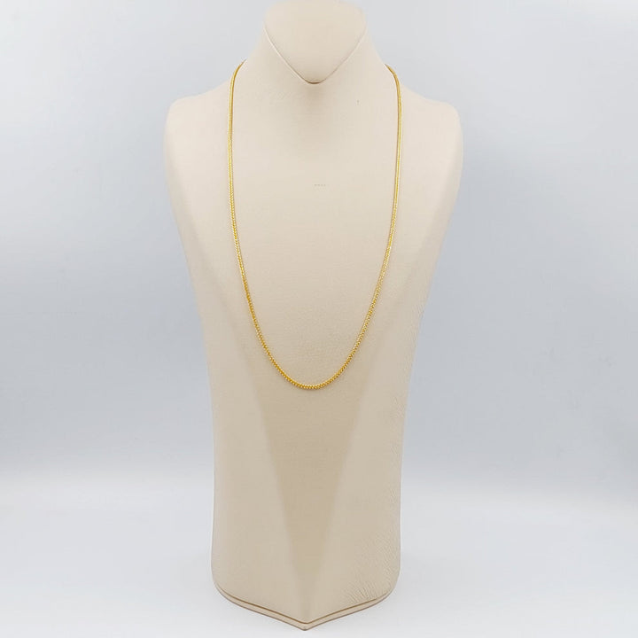 21K Gold Thin Franco Chain by Saeed Jewelry - Image 5