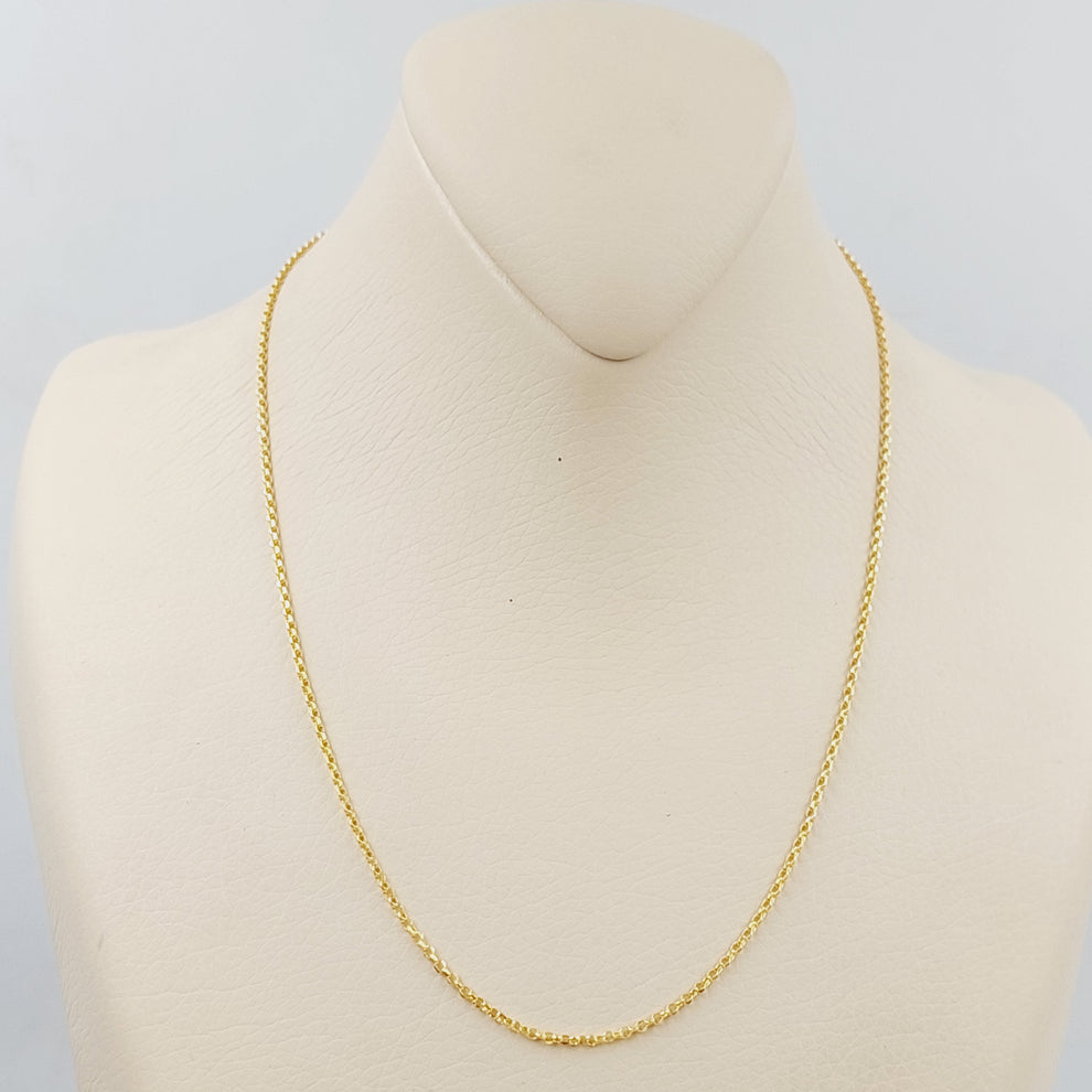 21K Gold Thin Zarad Chain by Saeed Jewelry - Image 5