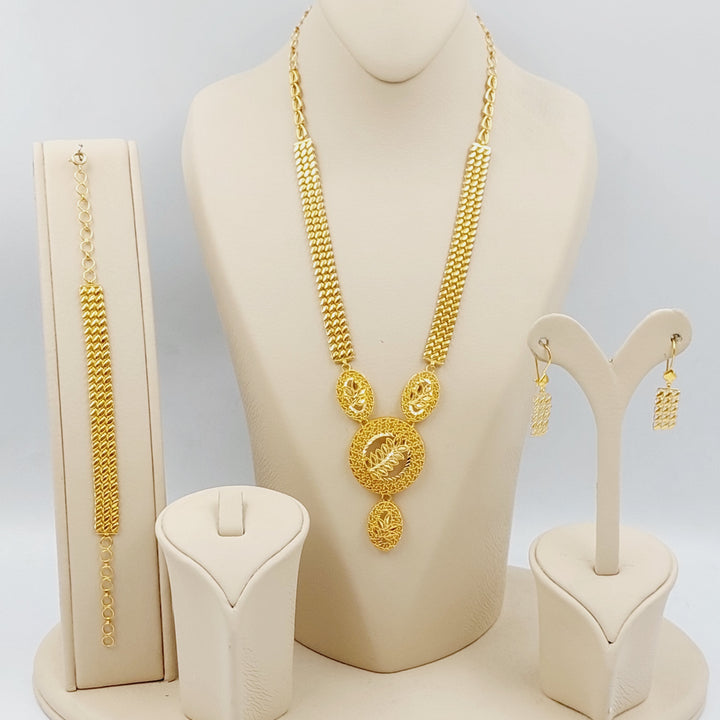 21K Gold Three Pieces Turkish Set by Saeed Jewelry - Image 1