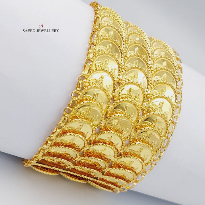 21K Gold Three ranges of Rashadi Bracelet by Saeed Jewelry - Image 1